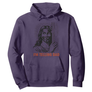 Funny Jesus Christian Meme Hoodie I Am Telling Dad TS14 Purple Print Your Wear