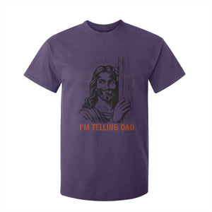 Funny Jesus Christian Meme T Shirt For Kid I Am Telling Dad TS14 Purple Print Your Wear