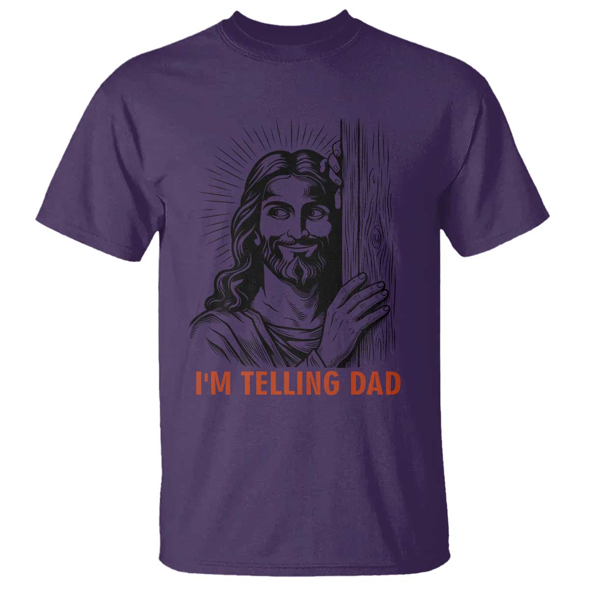 Funny Jesus Christian Meme T Shirt I Am Telling Dad TS14 Purple Print Your Wear