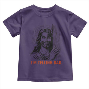 Funny Jesus Christian Meme Toddler T Shirt I Am Telling Dad TS14 Purple Print Your Wear