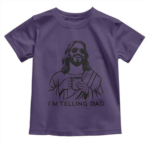 Funny Jesus Meme Toddler T Shirt I Am Telling Dad TS14 Purple Print Your Wear