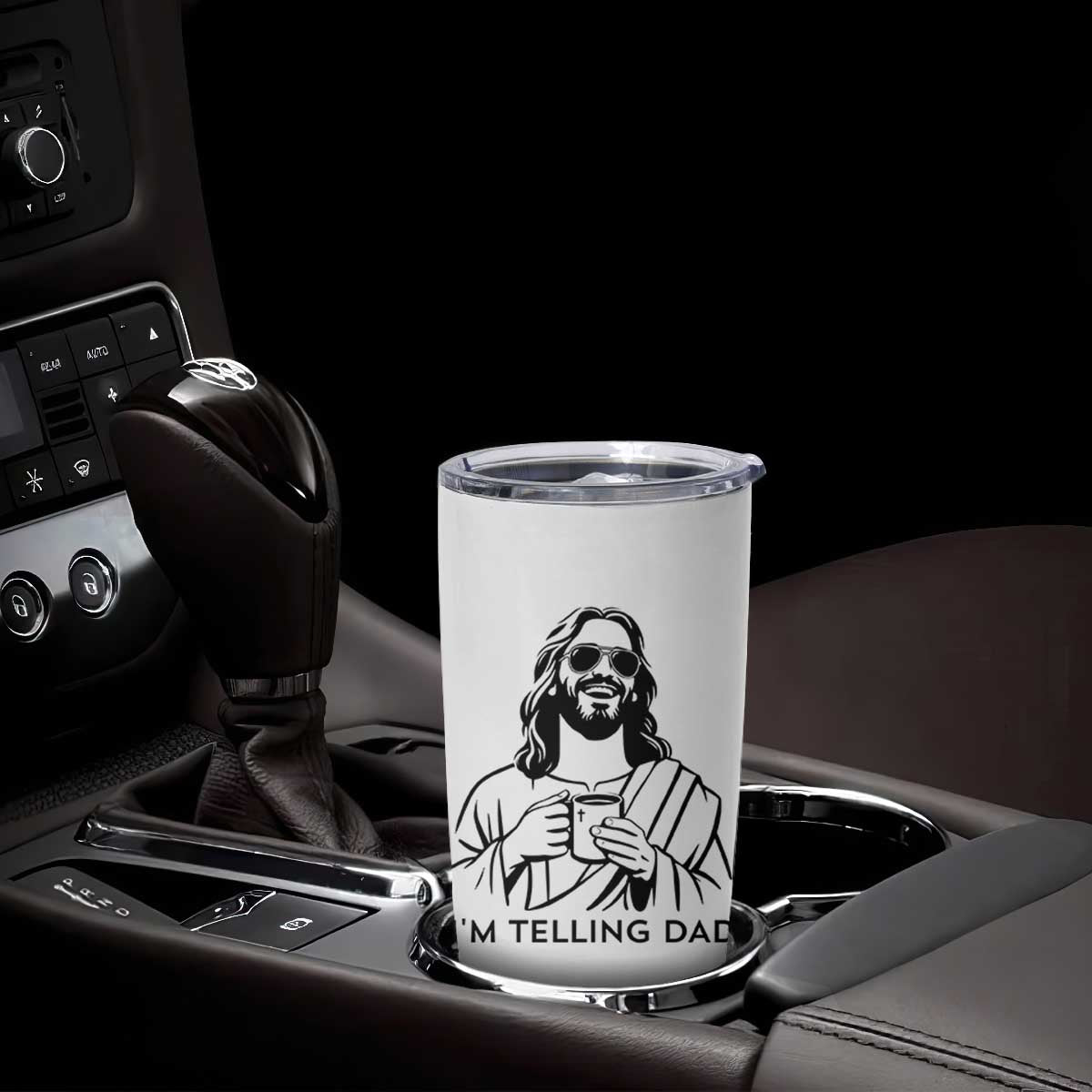 Funny Jesus Meme Tumbler Cup I Am Telling Dad TS14 Print Your Wear