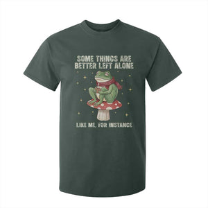 Funny Frog Sarcastic T Shirt For Kid Some Things Are Better Left Alone TS14 Dark Forest Green Print Your Wear