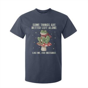 Funny Frog Sarcastic T Shirt For Kid Some Things Are Better Left Alone TS14 Navy Print Your Wear