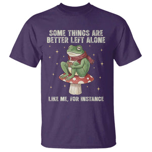 Funny Frog Sarcastic T Shirt Some Things Are Better Left Alone TS14 Purple Print Your Wear