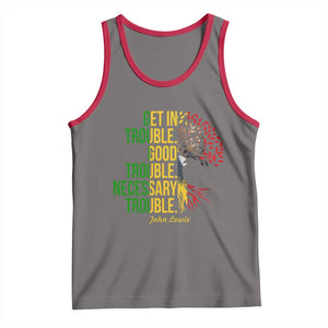 John Lewis Quote Civil Rights Tank Top Get in Good Necessary Trouble TS14 Deep Heather Red Print Your Wear