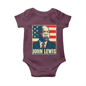 John Lewis Baby Onesie Black History Month TS14 Maroon Print Your Wear