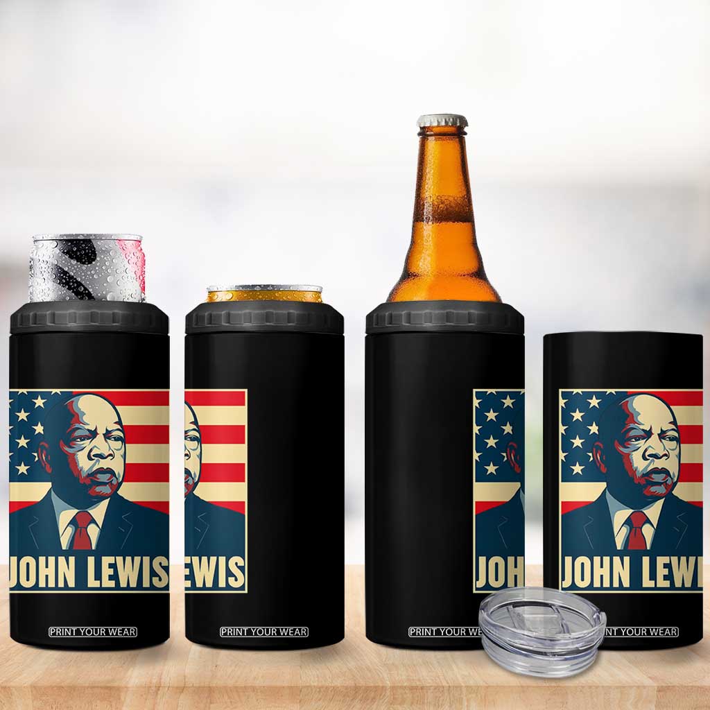 John Lewis 4 in 1 Can Cooler Tumbler Black History Month TS14 Print Your Wear