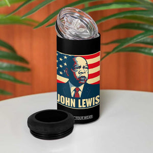 John Lewis 4 in 1 Can Cooler Tumbler Black History Month TS14 Print Your Wear