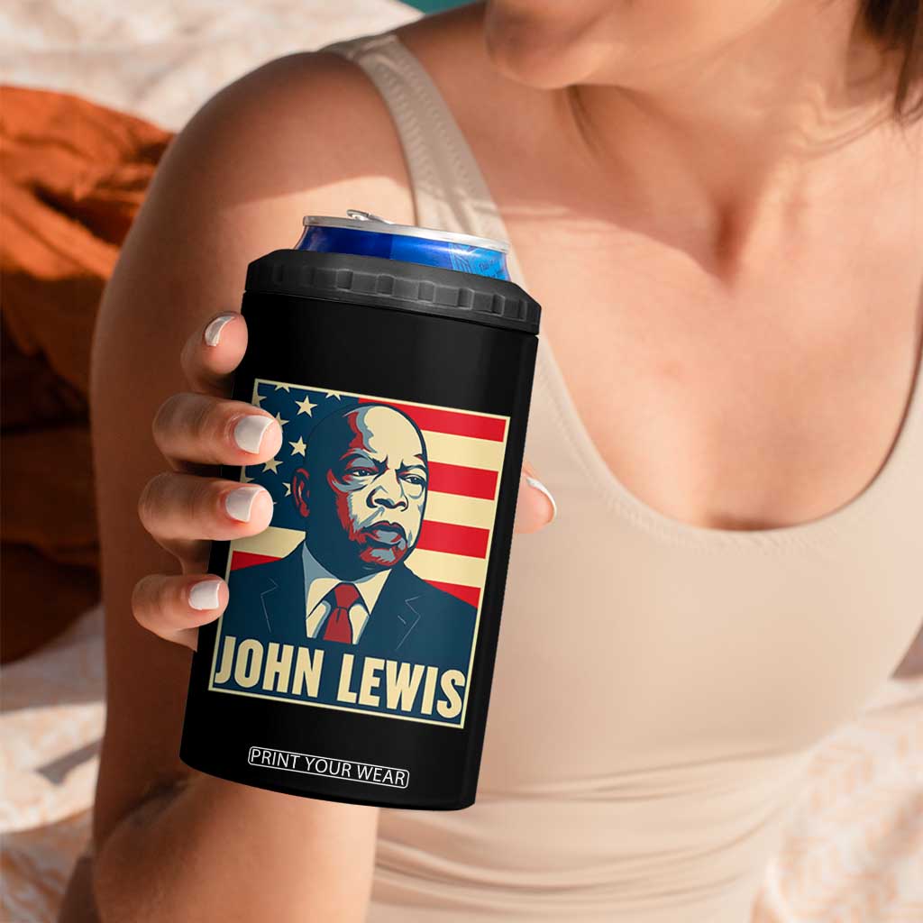 John Lewis 4 in 1 Can Cooler Tumbler Black History Month TS14 Print Your Wear