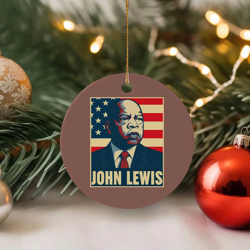 John Lewis Ceramic Ornament Black History Month TS14 1pc Mocha Print Your Wear