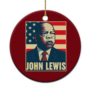 John Lewis Ceramic Ornament Black History Month TS14 1pc Red Print Your Wear