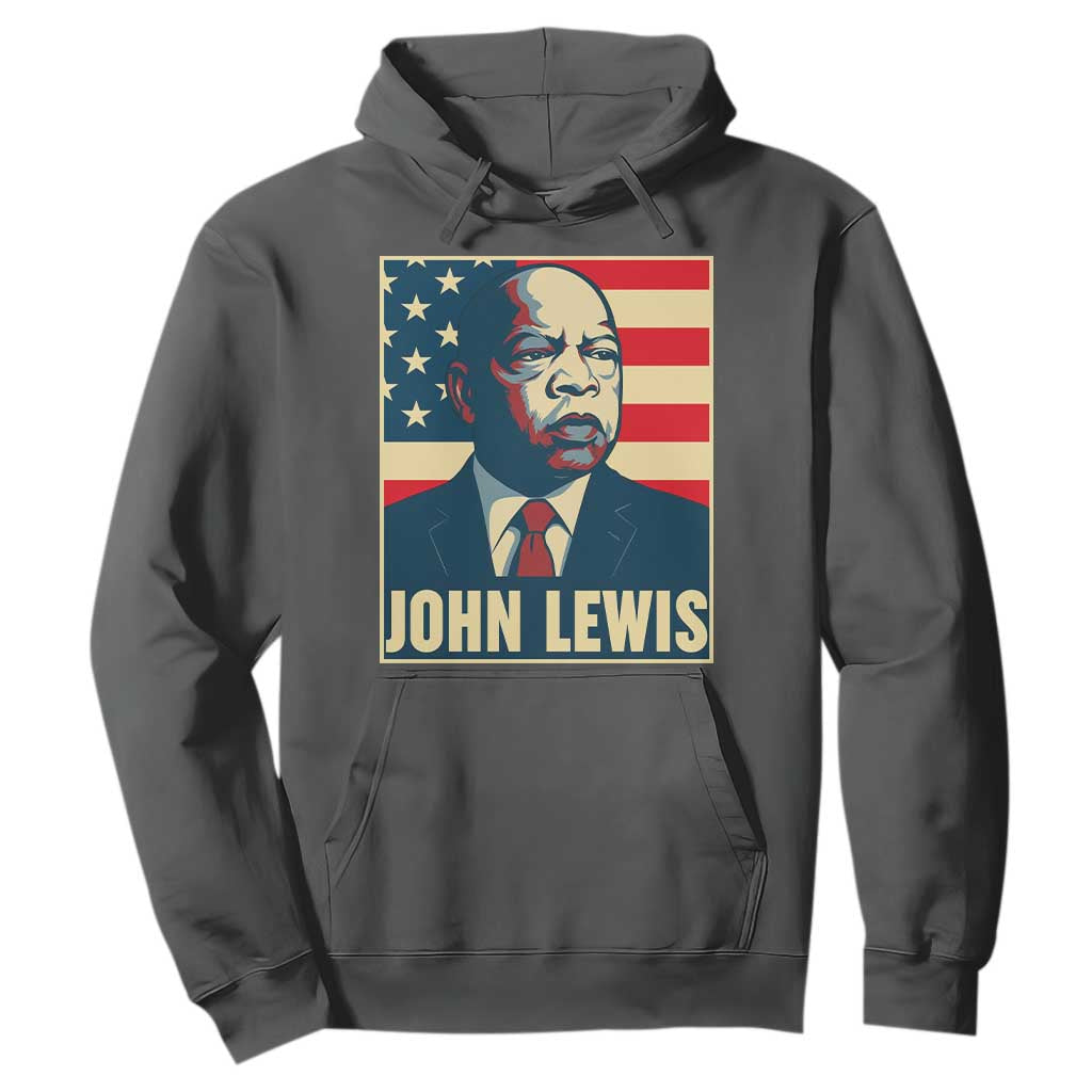 John Lewis Hoodie Black History Month TS14 Dark Heather Print Your Wear