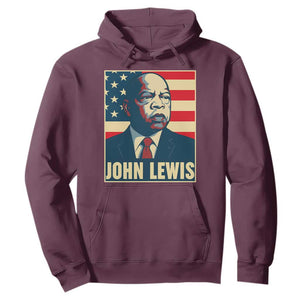 John Lewis Hoodie Black History Month TS14 Maroon Print Your Wear