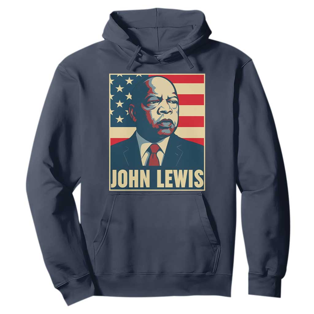 John Lewis Hoodie Black History Month TS14 Navy Print Your Wear