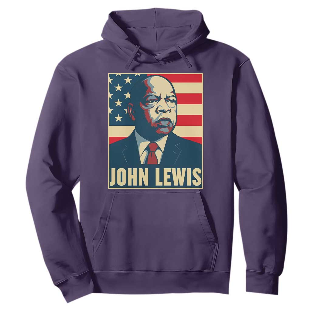 John Lewis Hoodie Black History Month TS14 Purple Print Your Wear