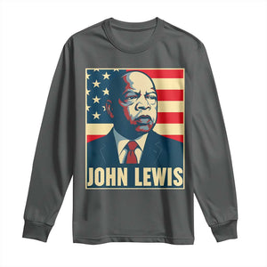John Lewis Long Sleeve Shirt Black History Month TS14 Dark Heather Print Your Wear