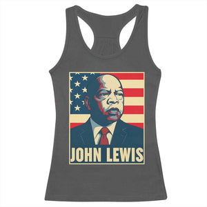 John Lewis Racerback Tank Top Black History Month TS14 Dark Heather Print Your Wear