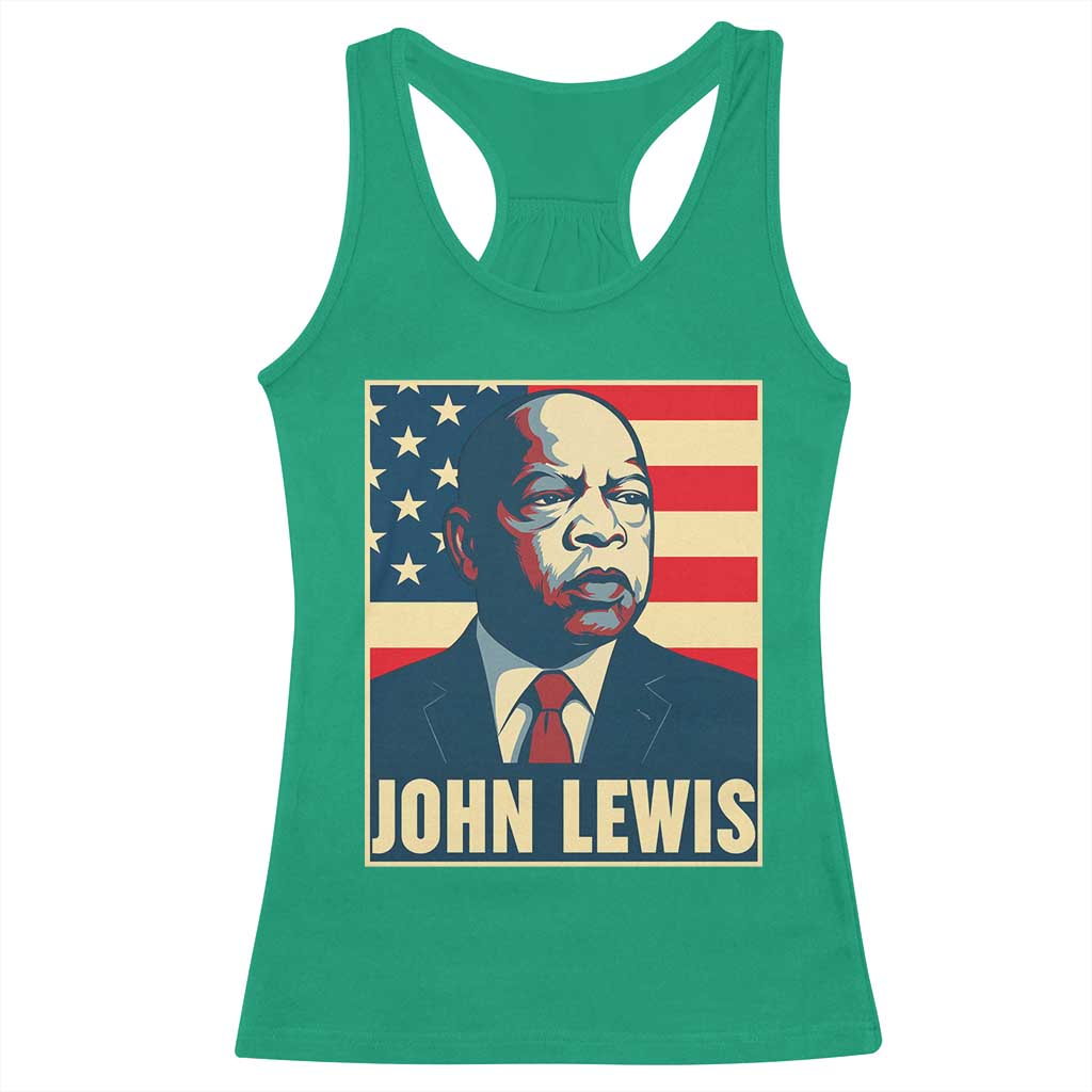 John Lewis Racerback Tank Top Black History Month TS14 Irish Green Print Your Wear