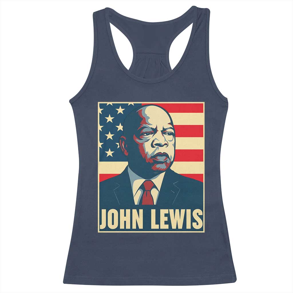 John Lewis Racerback Tank Top Black History Month TS14 Navy Print Your Wear