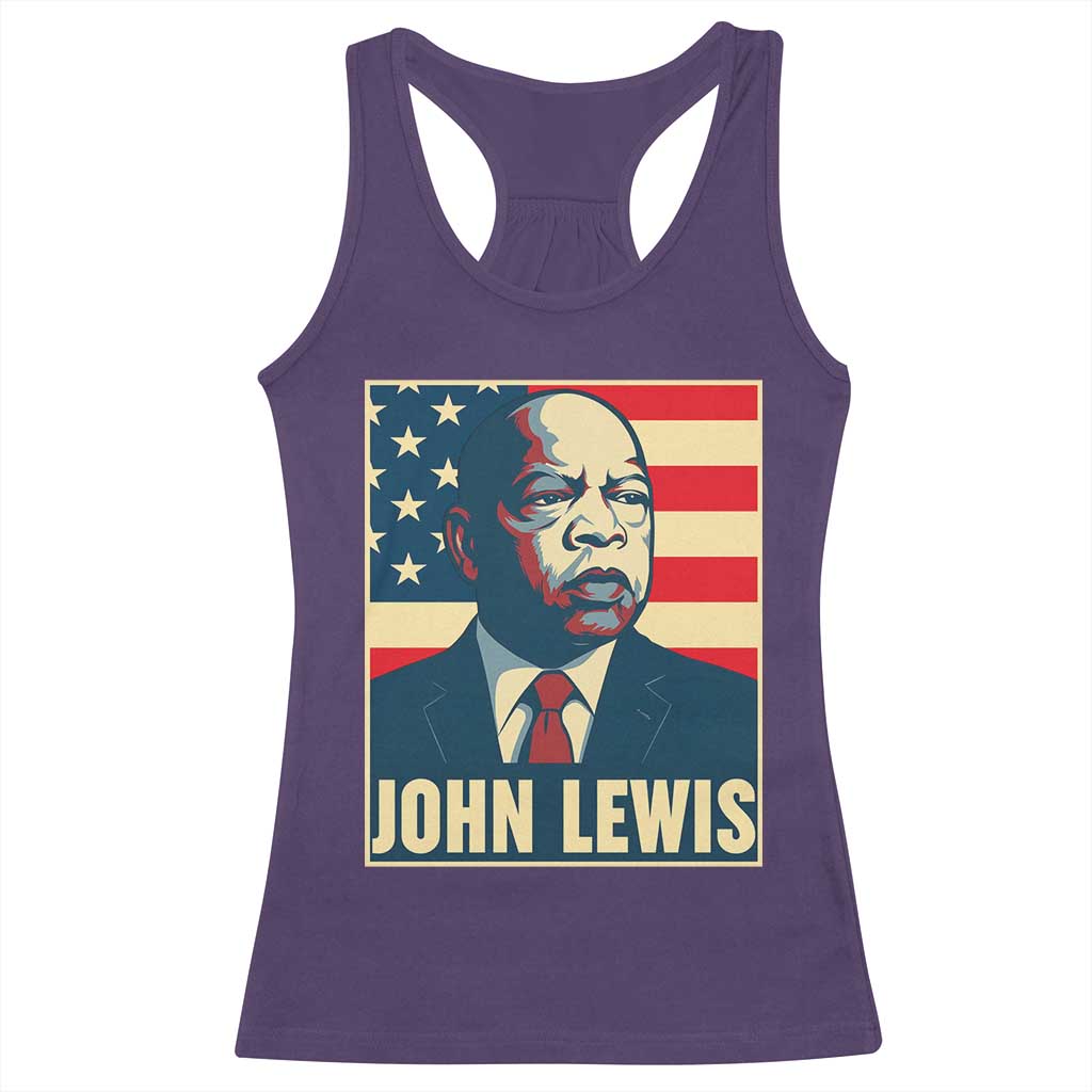 John Lewis Racerback Tank Top Black History Month TS14 Purple Print Your Wear