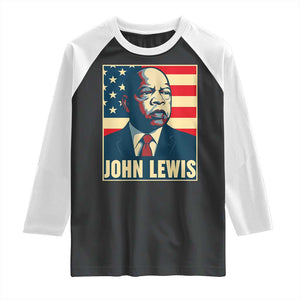 John Lewis Raglan Shirt Black History Month TS14 Black White Print Your Wear