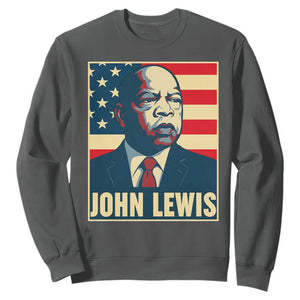 John Lewis Sweatshirt Black History Month TS14 Dark Heather Print Your Wear