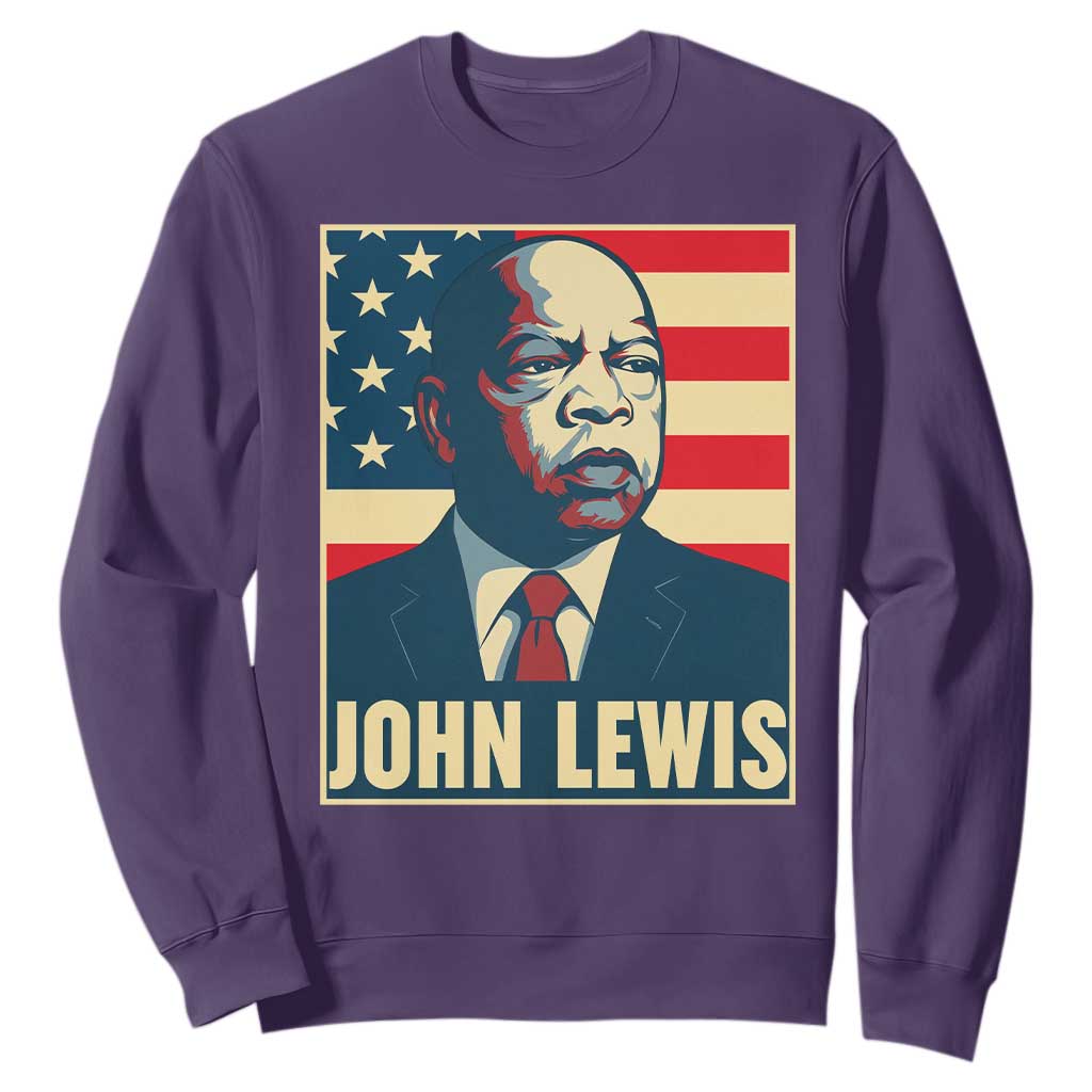 John Lewis Sweatshirt Black History Month TS14 Purple Print Your Wear