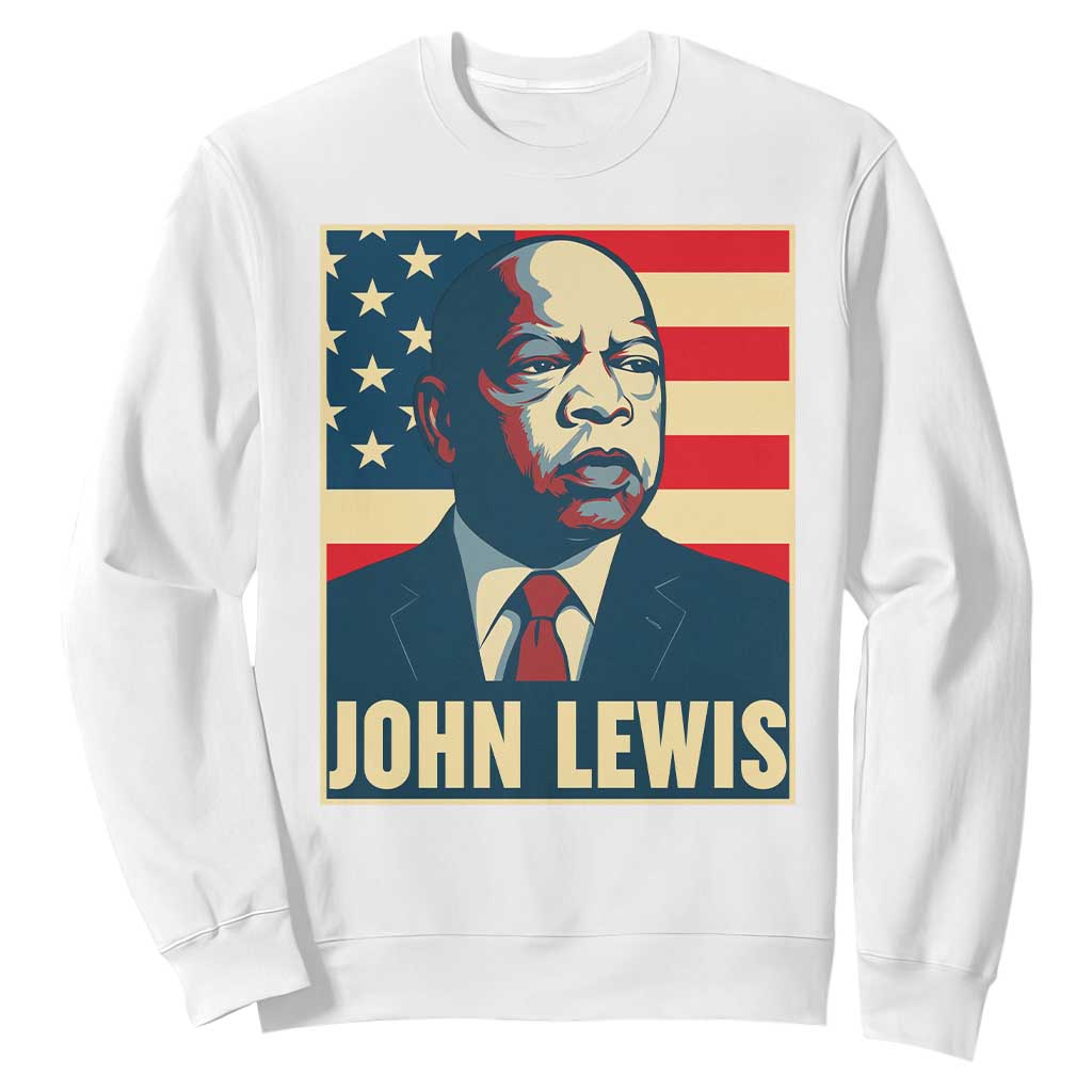 John Lewis Sweatshirt Black History Month TS14 White Print Your Wear