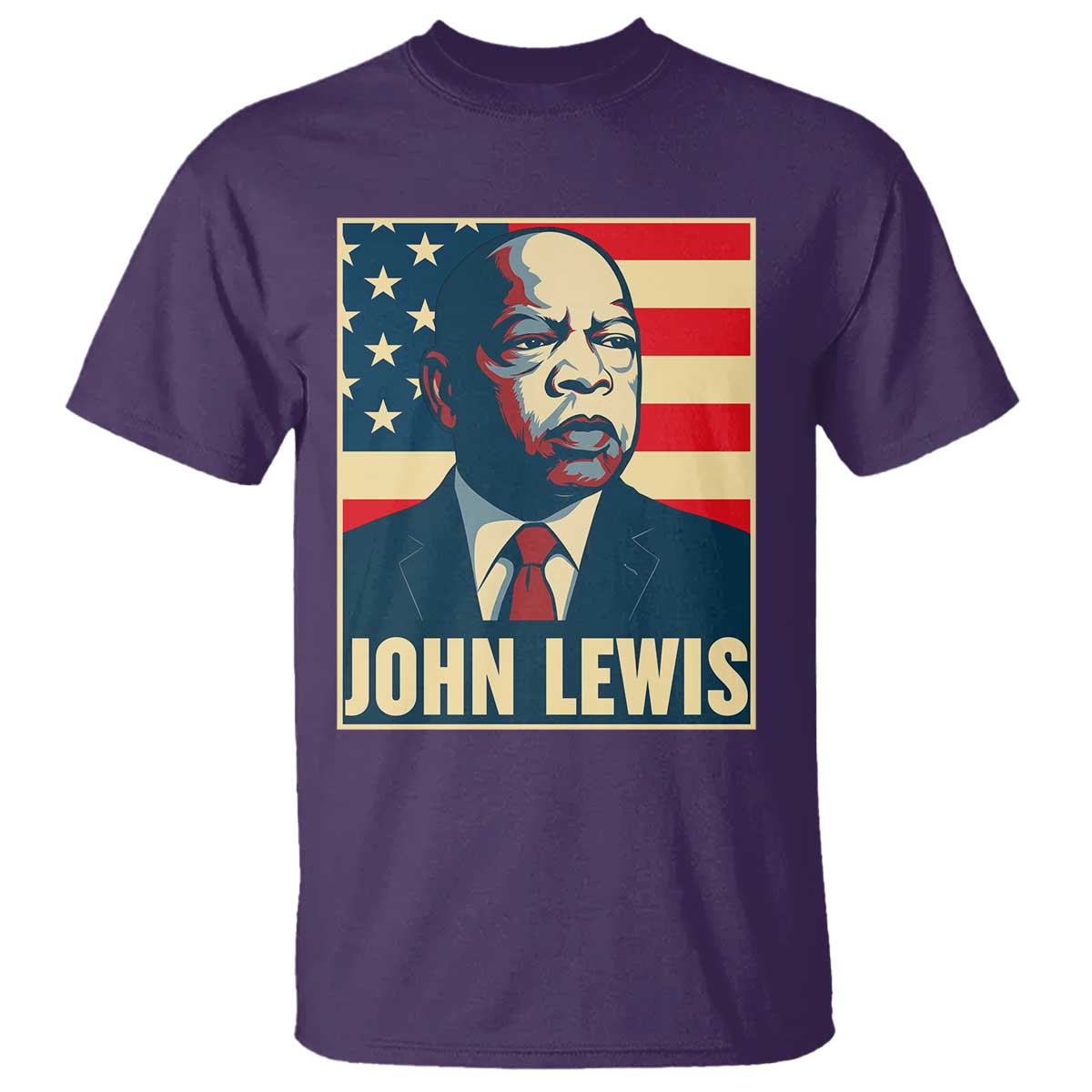 John Lewis T Shirt Black History Month TS14 Purple Print Your Wear