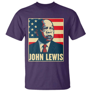 John Lewis T Shirt Black History Month TS14 Purple Print Your Wear
