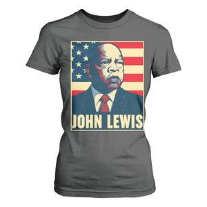 John Lewis T Shirt For Women Black History Month TS14 Dark Heather Print Your Wear