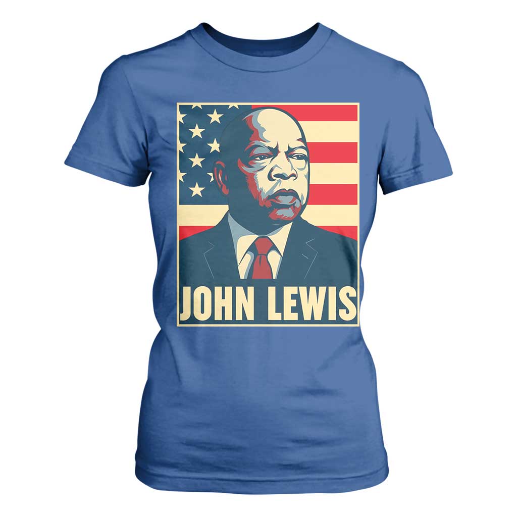 John Lewis T Shirt For Women Black History Month TS14 Royal Blue Print Your Wear