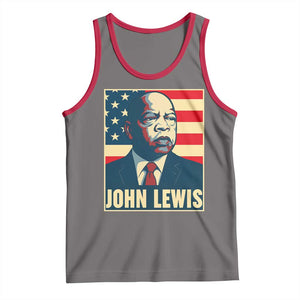 John Lewis Tank Top Black History Month TS14 Deep Heather Red Print Your Wear