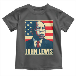 John Lewis Toddler T Shirt Black History Month TS14 Dark Heather Print Your Wear