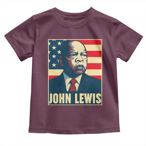 John Lewis Toddler T Shirt Black History Month TS14 Maroon Print Your Wear
