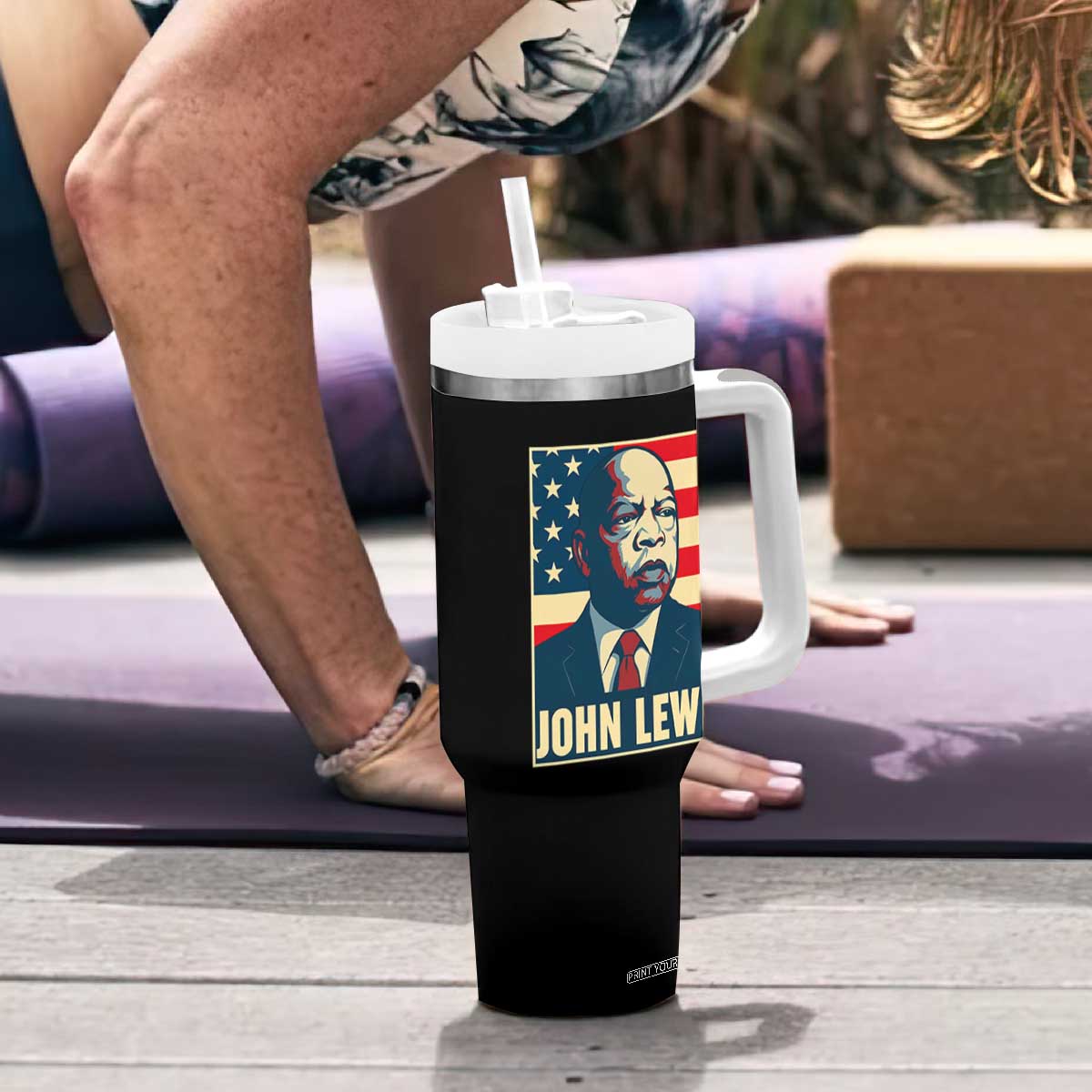 John Lewis Tumbler With Handle Black History Month TS14 Print Your Wear