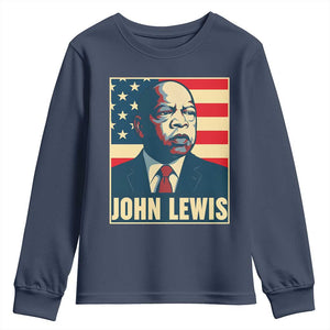 John Lewis Youth Sweatshirt Black History Month TS14 Navy Print Your Wear