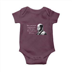 John Lewis Quote Baby Onesie - Black History Good Trouble Civil Rights Tribute TS14 Maroon Print Your Wear