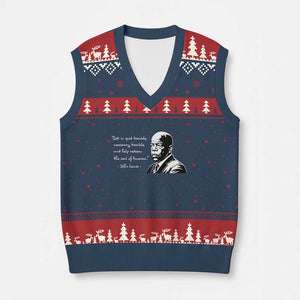 John Lewis Quote V-Neck Knit Sweater Vest Black History Good Trouble TS14 Navy Red Print Your Wear
