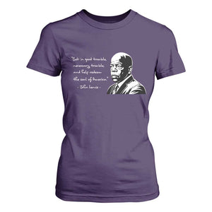 John Lewis Quote T Shirt For Women Black History Good Trouble TS14 Purple Print Your Wear