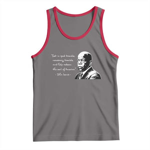 John Lewis Quote Tank Top Black History Good Trouble TS14 Deep Heather Red Print Your Wear