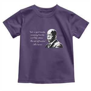 John Lewis Quote Toddler T Shirt Black History Good Trouble TS14 Purple Print Your Wear
