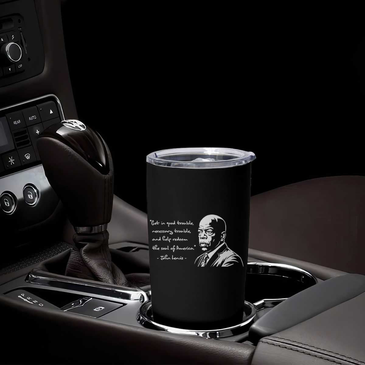 John Lewis Quote Tumbler Cup Black History Good Trouble TS14 Print Your Wear