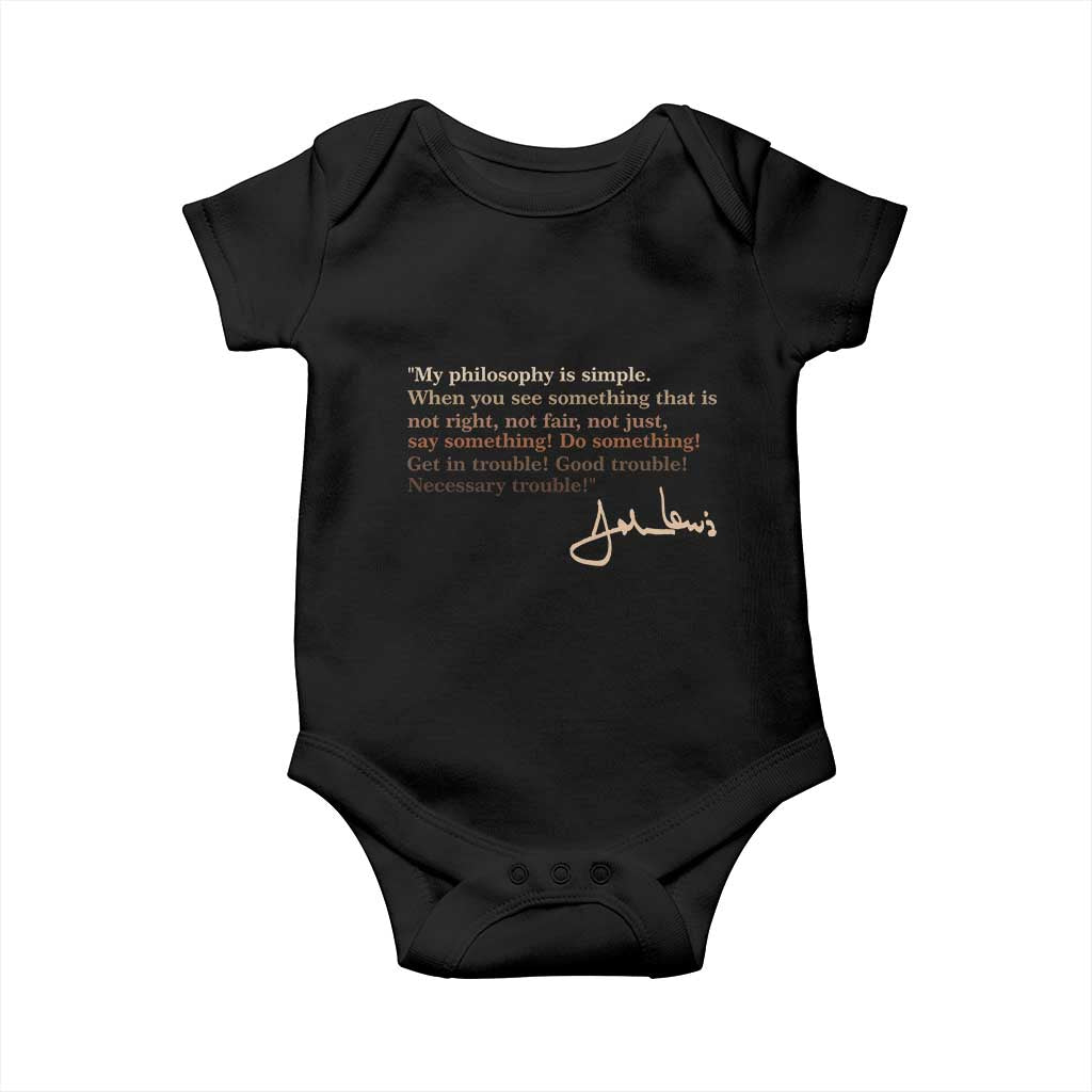 John Lewis Quote Baby Onesie Black History Month TS14 Black Print Your Wear