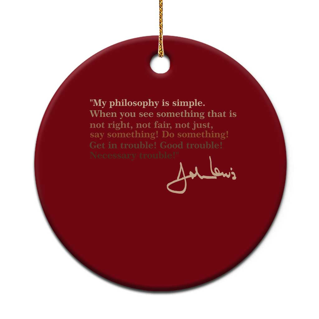 John Lewis Quote Ceramic Ornament Black History Month TS14 1pc Red Print Your Wear
