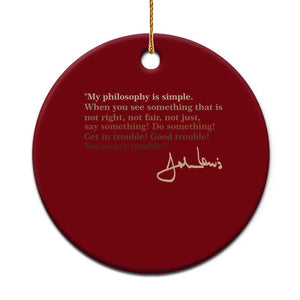 John Lewis Quote Ceramic Ornament Black History Month TS14 1pc Red Print Your Wear