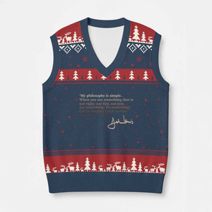 John Lewis Quote V-Neck Knit Sweater Vest Black History Month TS14 Navy Red Print Your Wear