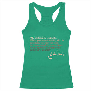 John Lewis Quote Racerback Tank Top Black History Month TS14 Irish Green Print Your Wear