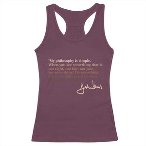 John Lewis Quote Racerback Tank Top Black History Month TS14 Maroon Print Your Wear